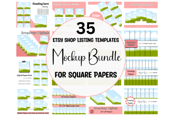 35 Mockup Templates for Square Papers: Elevate Your Digital Shop