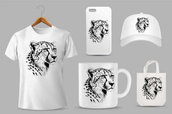 Dynamic Cheetah Designs: From Clip Art to Product Templates