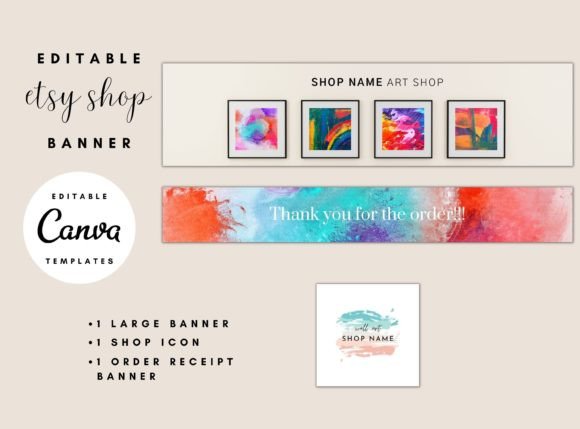 Elevate Your Etsy Store with Professional Wall Art Banner Templates