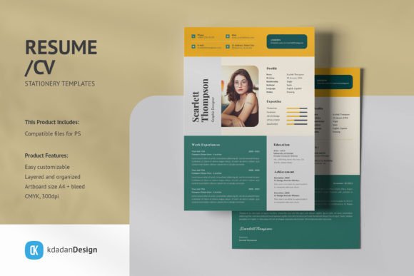 Elevate Your Job Search with Resume/CV PSD Design Templates Vol 188