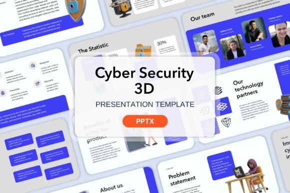 Elevate Your Security Pitch with Cyber Security 3D Templates