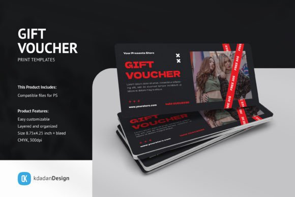Gift Voucher PSD Templates Vol 093: Clean and Modern Design