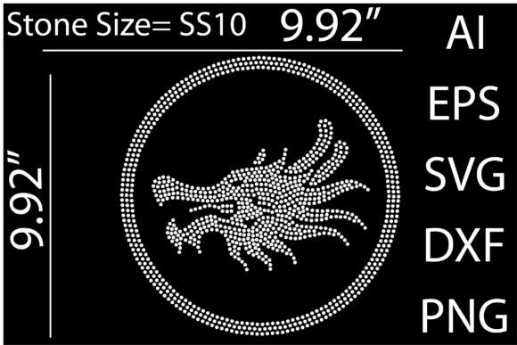 Printable Dragon Rhinestone Templates: Crafting with Fire