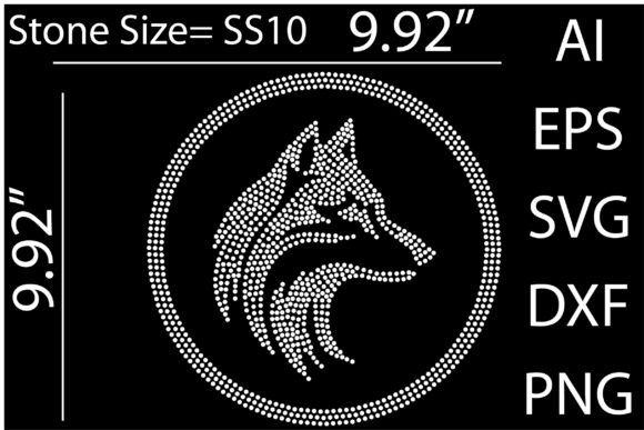 Printable Wolf Rhinestone Templates D: A Bold Design Asset