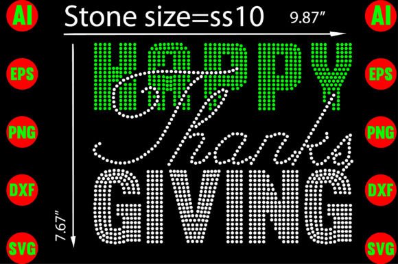 Sparkle and Celebrate with Happy Thanksgiving Rhinestone Templates