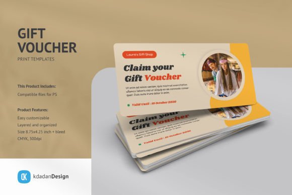 Streamline Your Brand: The Gift Voucher PSD Templates Vol 091