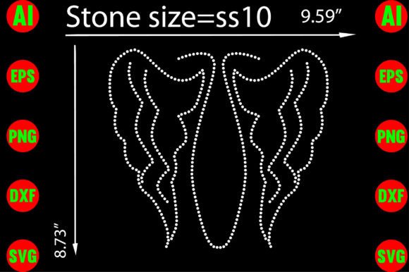 Stunning Angel Wings Rhinestone Templates for Creators