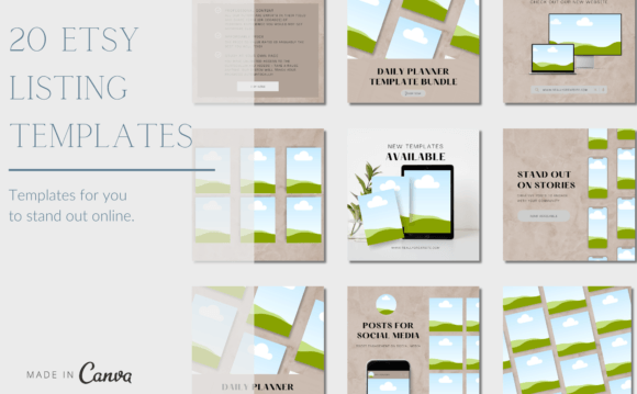 Transform Your Etsy Shop with 20 Listing Templates