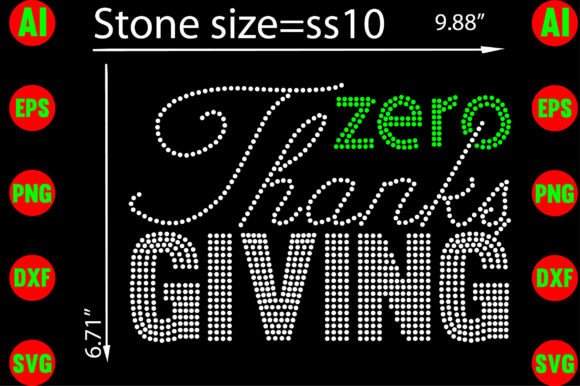 Zero Thanksgiving Rhinestone Templates: A Sparkle for Every Project